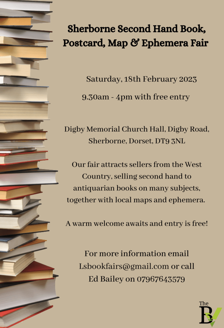 Sherborne Second Hand Book, Posteard, Map 8 Ephemera Fair | Saturday, 18th February 2023