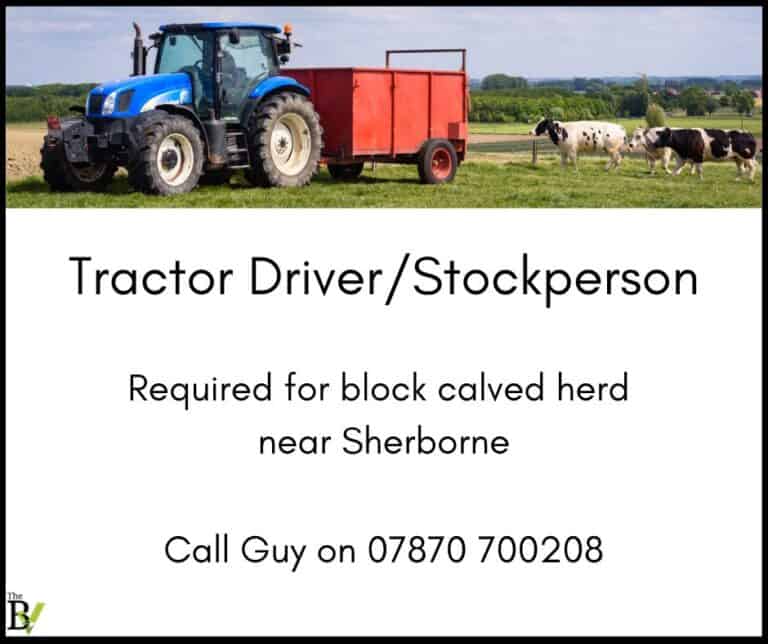 Tractor Driver/Stockperson Required nr Sherborne