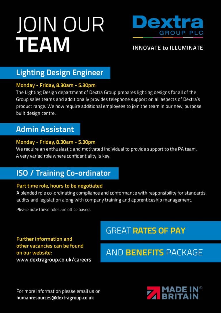JOIN OUR TEAM – Various Roles available| Dextra Group pLc