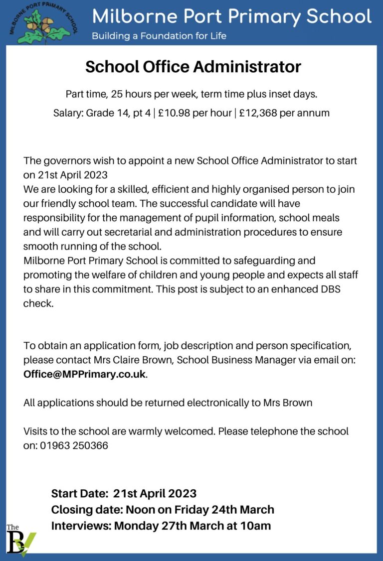 School Office Administrator | Milborne Port Primary School