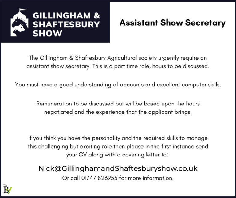 Assistant Show Secretary | Gillingham & Shaftesbury Agricultural Society