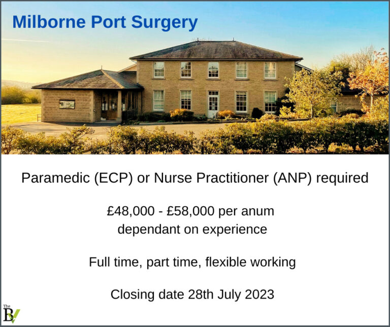 Paramedic (ECP) or NursePractitioner (ANP) | Milborne Port Surgery