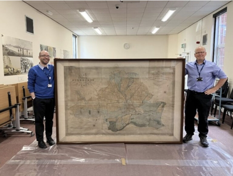 Historic 1834 Map of Sherborne Finds New Home