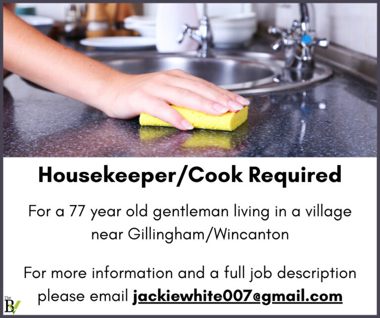 Housekeeper/Cook required – near Gillingham/Wincanton