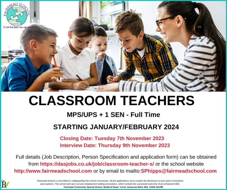 FULL TIME CLASSROOM TEACHERS MPS/UPS + 1 SEN | Fairmead School Yeovil