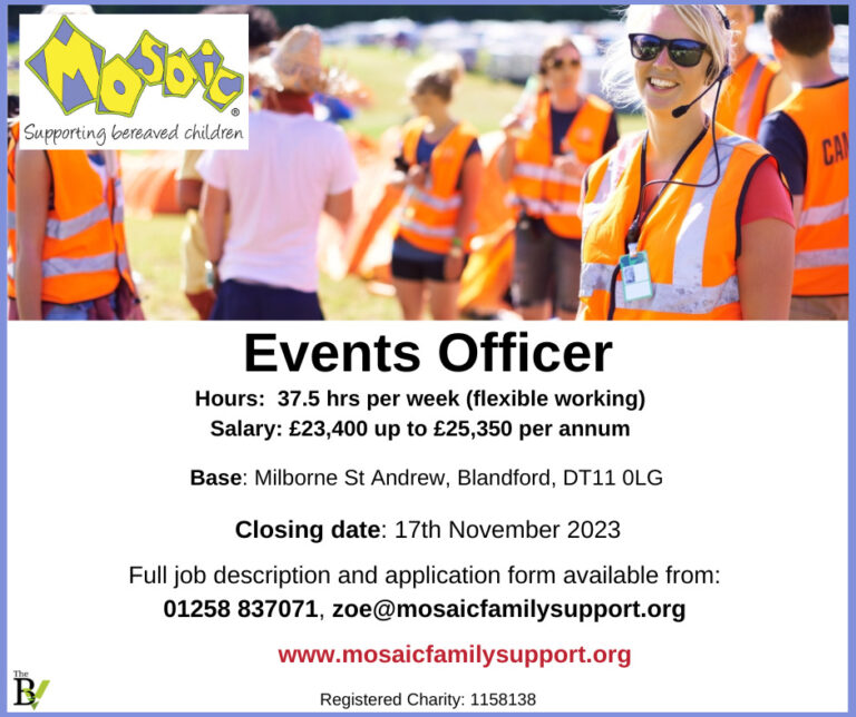 Events Officer | Mosaic – Supporting Bereaved Children
