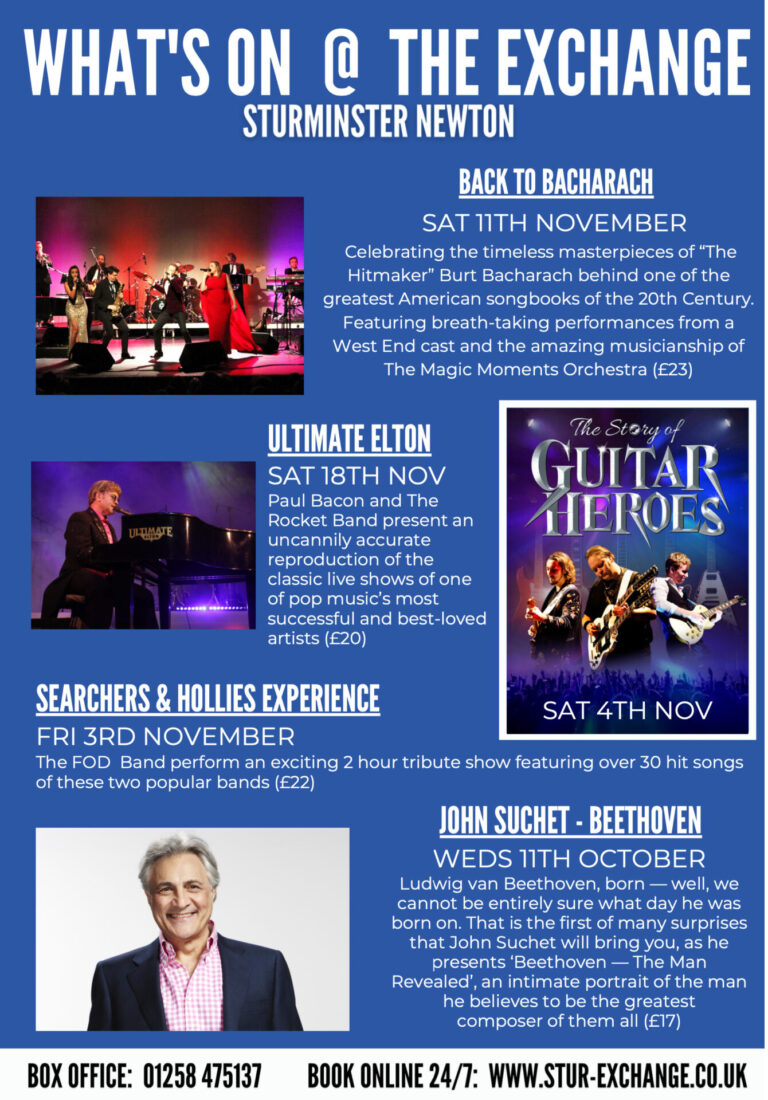 WHAT’S ON AT THE EXCHANGE STURMINSTER NEWTON