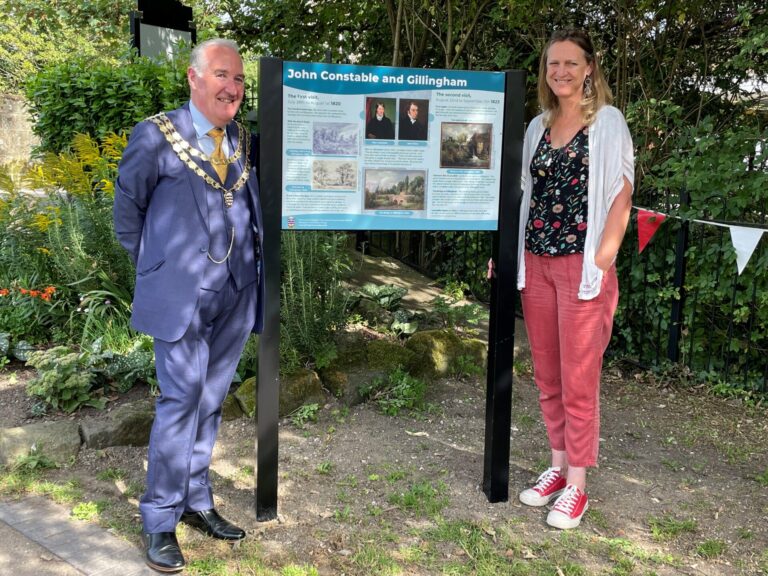 Unveiling of commemorative board in Gillingham marks the bi-centenary of John Constable’s visits