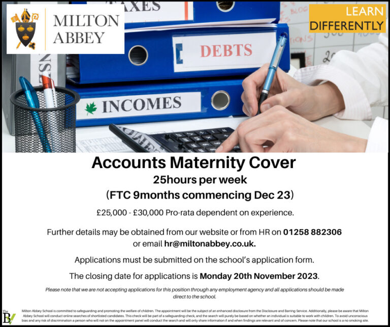 Accounts Maternity Cover | Milton Abbey School
