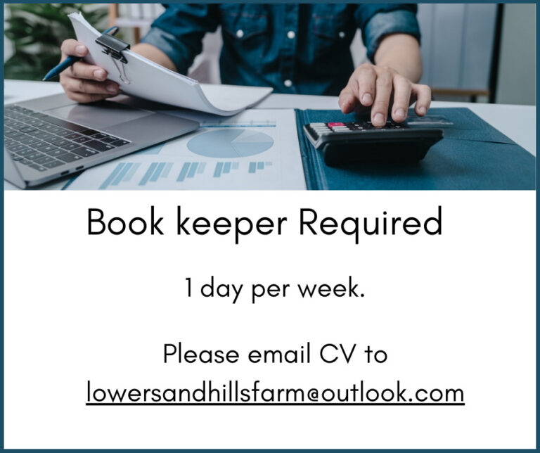 Book keeper required 