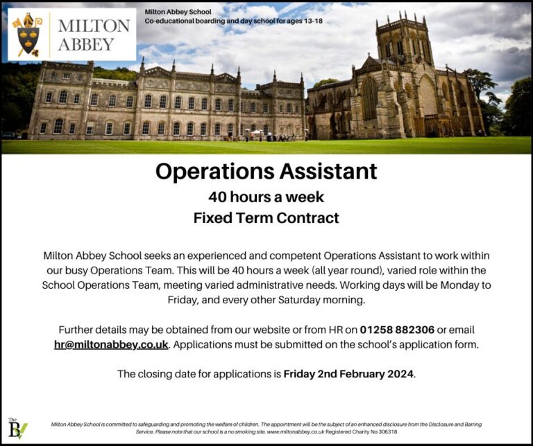 Operations Assistant | Milton Abbey School