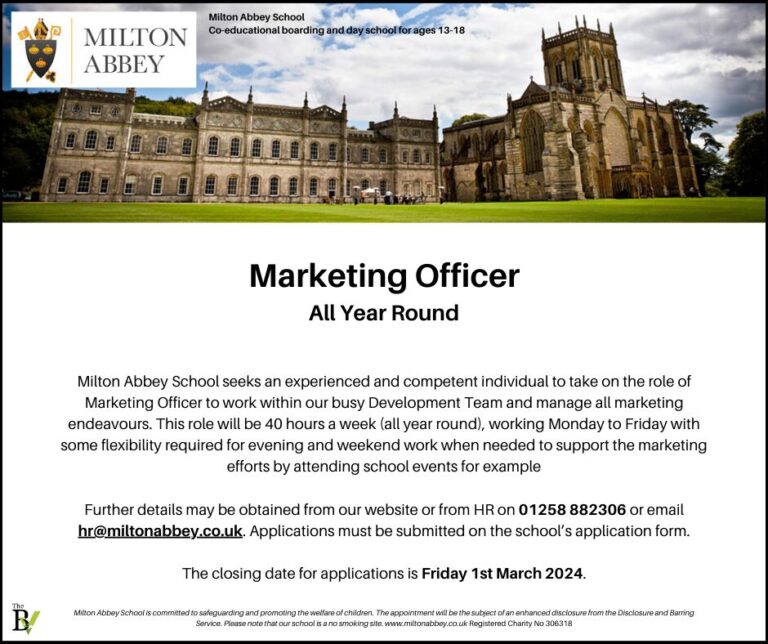 Marketing Officer | Milton Abbey School