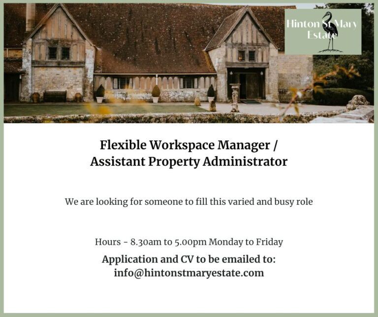 Flexible Workspace Manager /Assistant Property Administrator | Hinton Estates