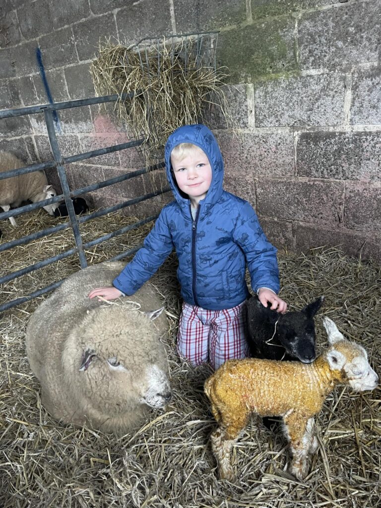 Future Farmer: 5-year-old Giles Apsey.