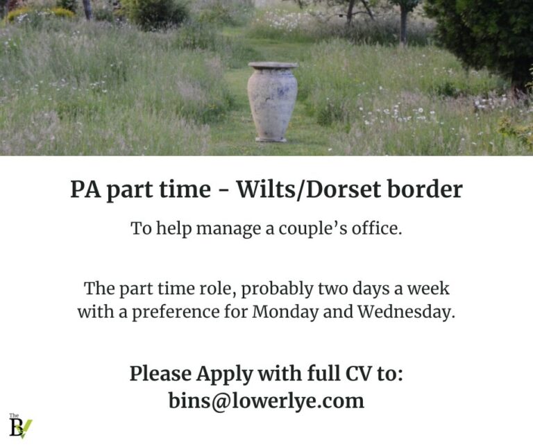 PA part time – Wilts/Dorset border