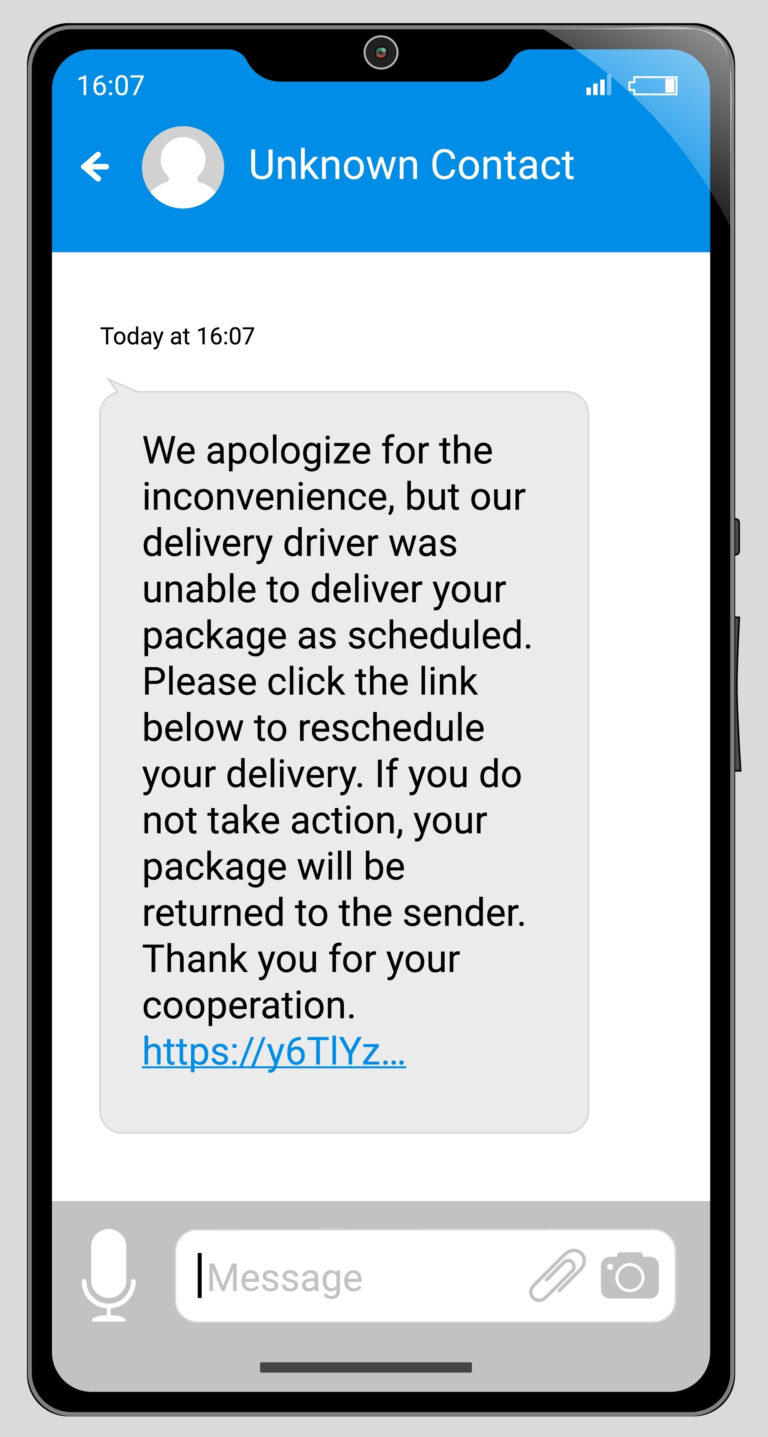 How do I spot a scam text?